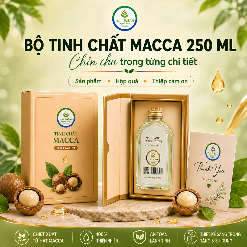 Tinh chất chăm sóc da và tóc Macca 250ml